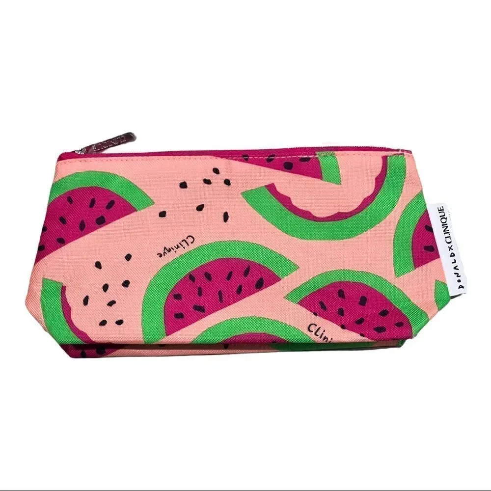 Clinique Three Medium Size Makeup Bags/Pouches  Zipper Closure